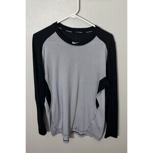 Nike Baseball-Men’s xl-Gray & Black Long Sleeve -100% Cotton